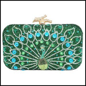Crystal Evening Clutch Purse Elegant Wedding Party Formal Gemstone Bag
